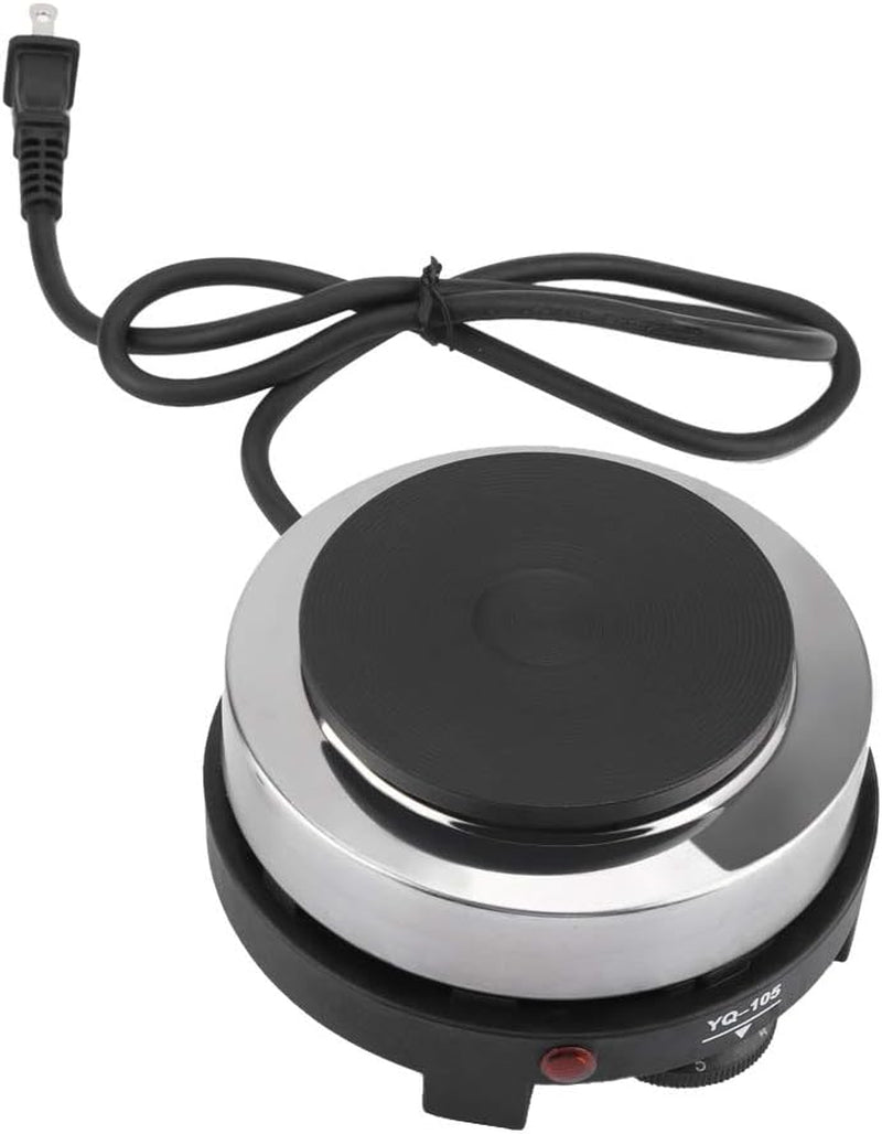 Small Hot Plate Mini Hot Plate, 500W Hot Plate Electric Moka Pot | 110V Single Burner Portable Stove Cooktop Coffee Heater Water Heat Adjustable Temperature for RV Dorm Outdoor Camping Kitchen
