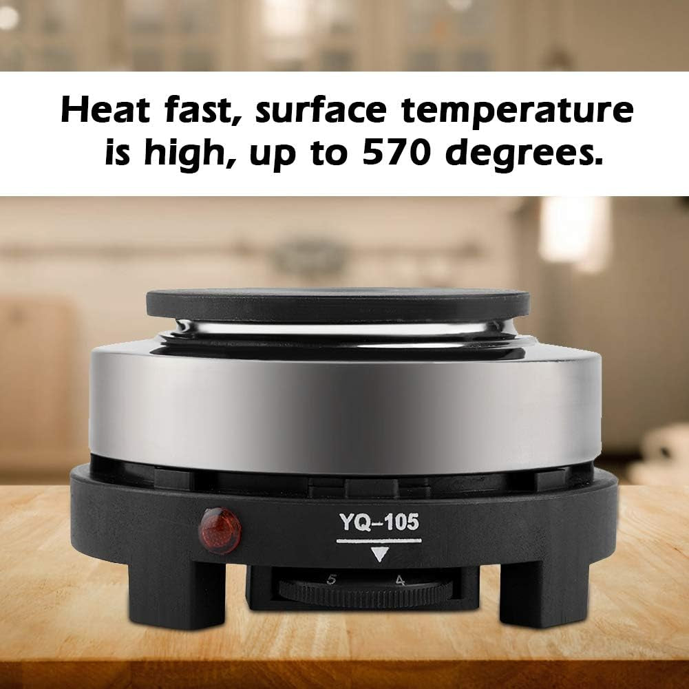 Small Hot Plate Mini Hot Plate, 500W Hot Plate Electric Moka Pot | 110V Single Burner Portable Stove Cooktop Coffee Heater Water Heat Adjustable Temperature for RV Dorm Outdoor Camping Kitchen