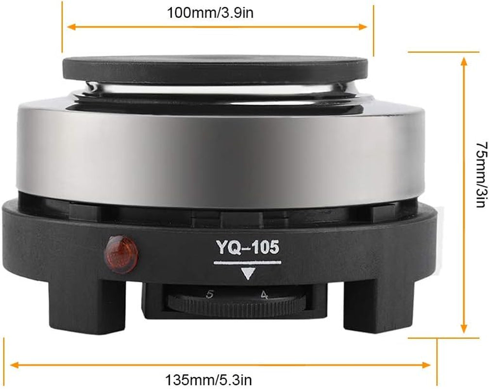 Small Hot Plate Mini Hot Plate, 500W Hot Plate Electric Moka Pot | 110V Single Burner Portable Stove Cooktop Coffee Heater Water Heat Adjustable Temperature for RV Dorm Outdoor Camping Kitchen